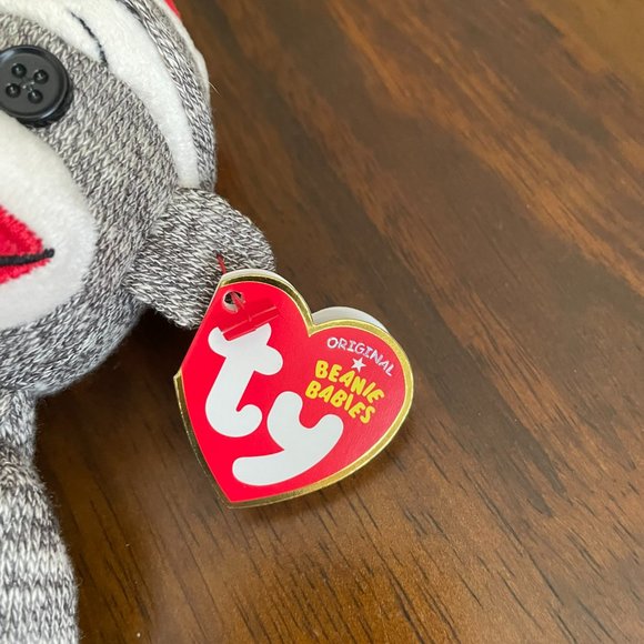 Ty ❤️ Beanie Baby Socks The Sock Monkey EXCLUSIVE RARE RETIRED BABIES - Picture 2 of 6